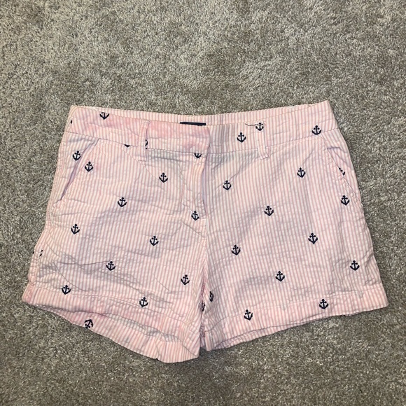 British Khaki Pink & Blue Anchor Shorts size 4 - Picture 3 of 10